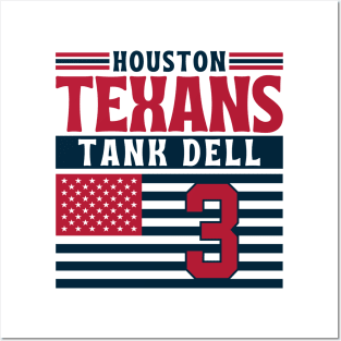 Houston Texans Dell 3 American Flag Football Posters and Art